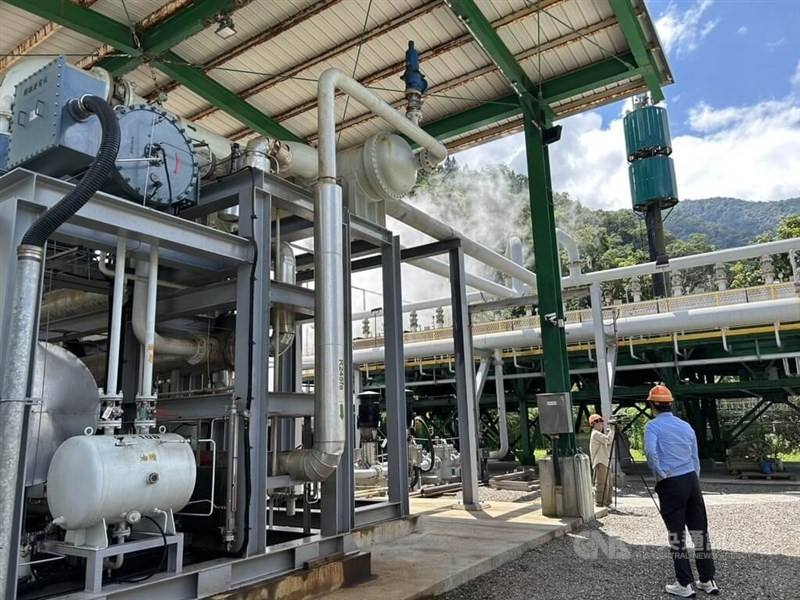 Geothermal electricity equipment in Yilan County, Taiwan. CNA file photo