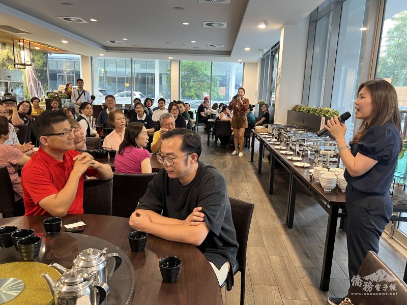 雪梨文教中心主任江佳慧感謝西澳僑社積極推動各項僑務活動