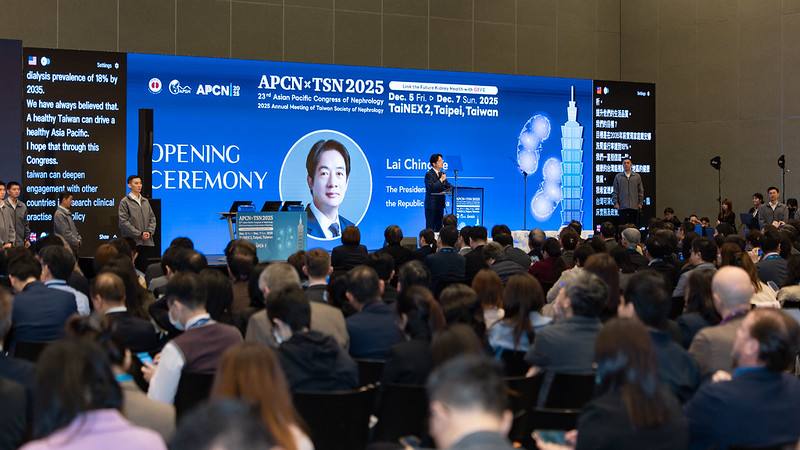 President Lai Ching-te attends the opening of the 23rd Asian Pacific Congress of Nephrology held in conjunction with the Annual Meeting of the Taiwan Society of Nephrology.