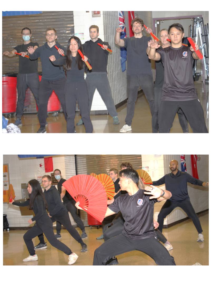 太極扇表演，老師彭景暉(前排右一)