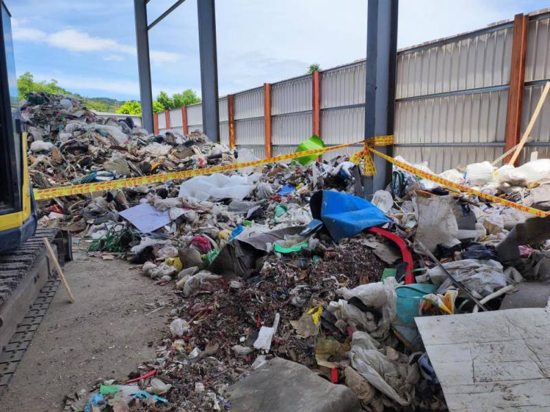 明O公司非法貯存廢棄物樣態