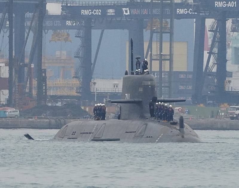 Taiwan's first indigenous defense submarine, the Narwhal, or "Hai Kun" in Chinese. CNA file photo