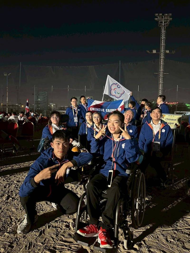2025年第5屆杜拜亞洲帕拉青年運動會於當地10日晚間熱鬧開幕，我代表團以T排序於31順位準備進場