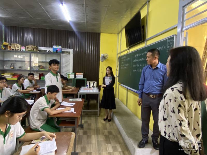 訪視過程中，學生分享學習華語的動機與心得。