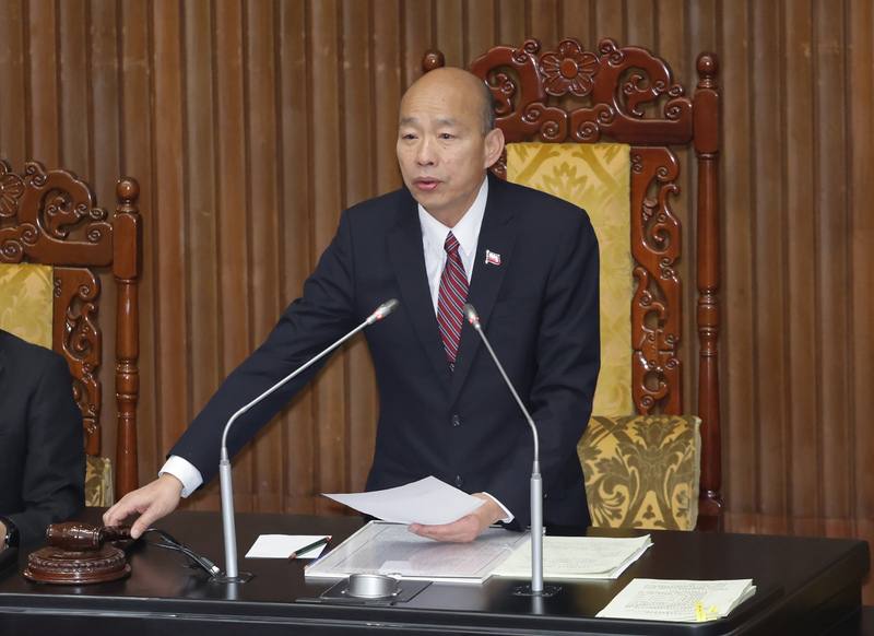 Legislative Speaker Han Kuo-yu. CNA file photo