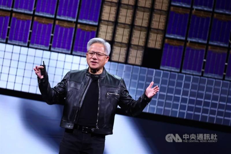 輝達（NVIDIA）執行長黃仁勳。（中央社檔案照片）
