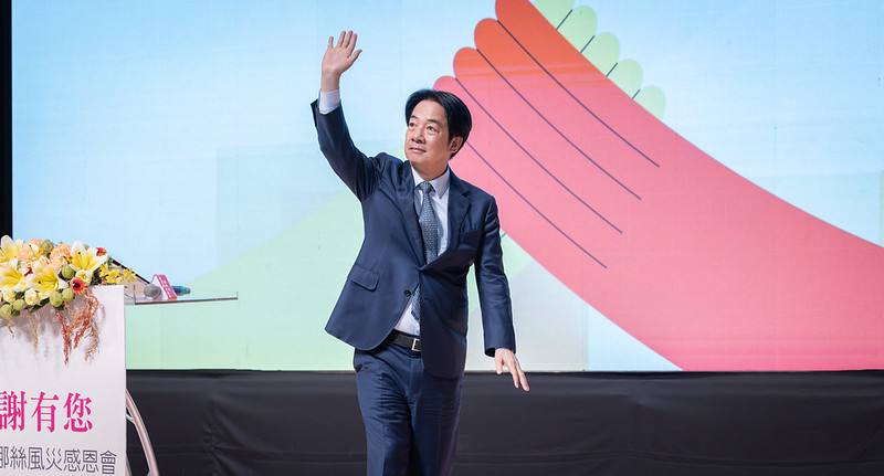 賴清德總統14日下午出席「臺南丹娜絲風災感恩會」