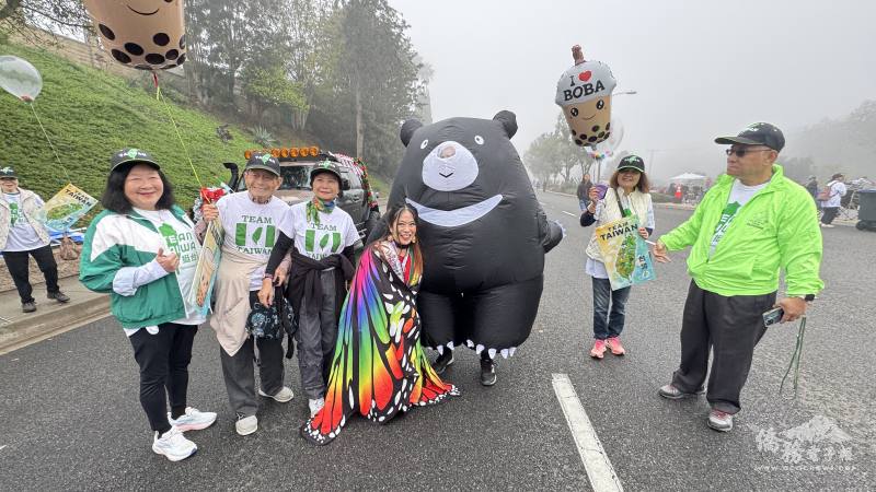 TEAM TAIWAN的臺灣黑熊、蝴蝶及波霸奶茶，展現臺灣獨特的風采