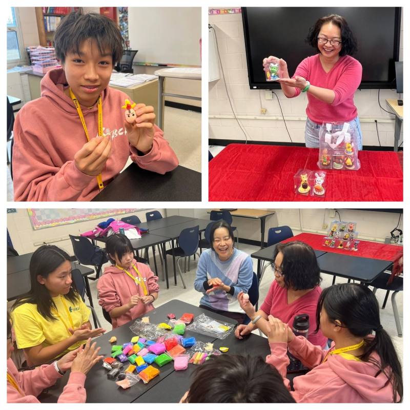 Ms. Maggie Lin, the principal of Edison Chinese School, demonstrated traditional dough figurine making techniques to FASCA members, who created their own works amidst laughter and joy.