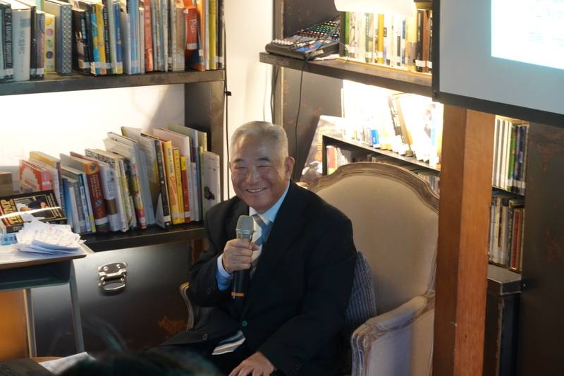 Former Taiwan top envoy to the Philippines Gary Lin at his book event on Monday. CNA photo Dec. 15, 2025