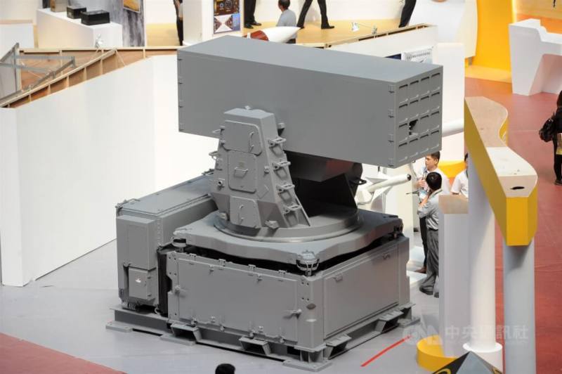 圖為國家中山科學研究院研製的「海劍羚飛彈系統」。（中央社檔案照片）