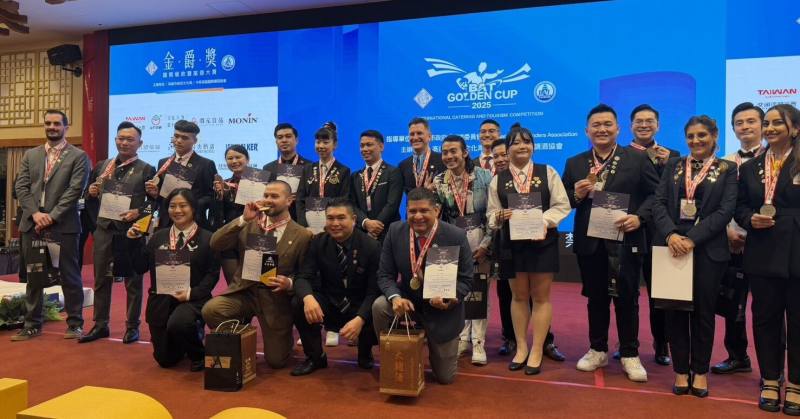 國際傳統調酒組得獎者合影