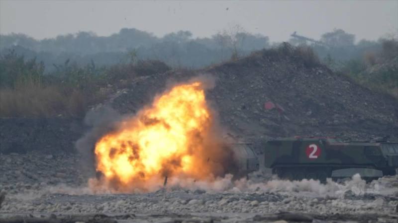 Altius-600M攻擊型無人機命中標靶。（軍聞社記者邱奕菖攝）