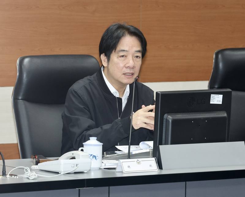 President Lai Ching-te attends a Saturday briefing by the National Police Agency on the deadly attacks in Taipei the previous day. CNA photo Dec. 20, 2025