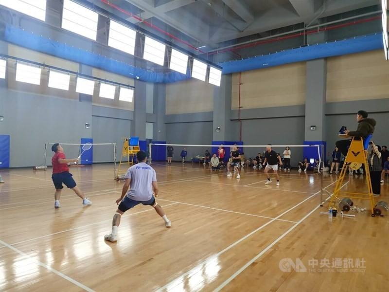 Badminton enthusiasts engage in a game. CNA file photo