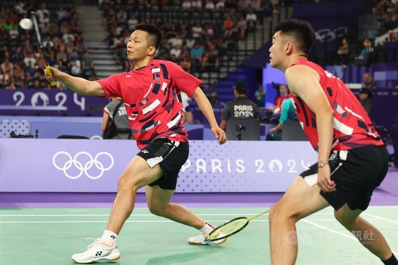 Lee Yang (left) and Wang Chi-ling (right) at the Paris Olympics. CNA file photo