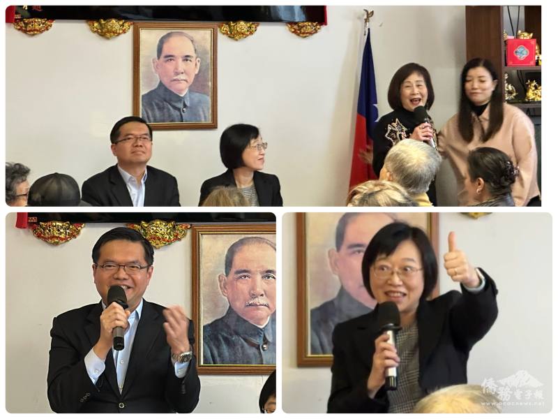 （上圖）由會長蘇佳麗向大家介紹新接任的會長、（下圖）西雅圖文教中心主任王偉讚、駐西雅圖辦事處處長林美呈