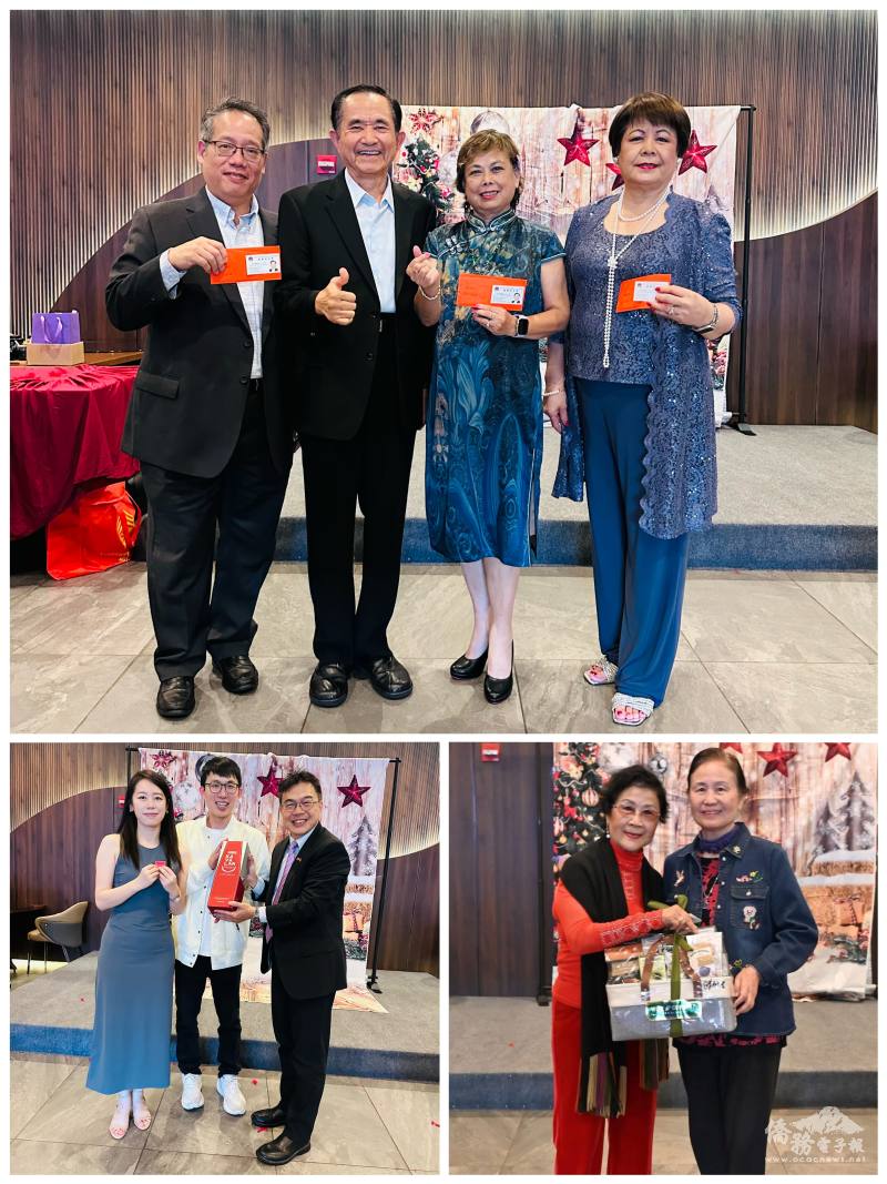 摸彩中獎的來賓開心不已