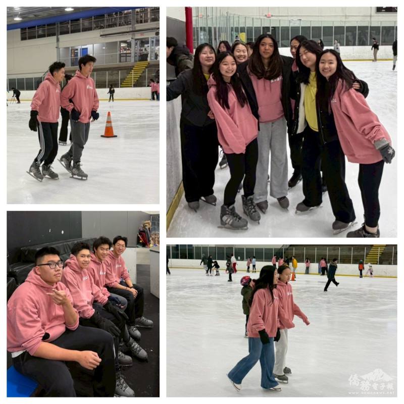 FASCA students help one another stay balanced on the ice, reflecting the chapter’s strong sense of teamwork and camaraderie.