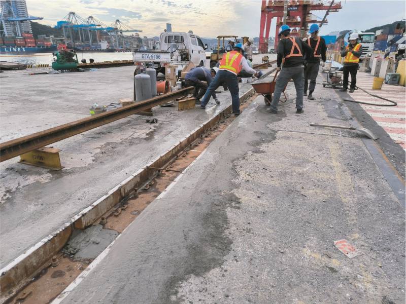 Renovation work in progress at West Wharf Nos. 17 and 18