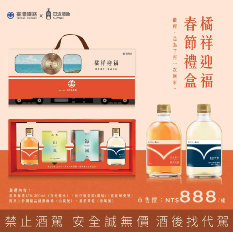 臺鐵首推春節伴手禮-「橘祥迎福禮盒」