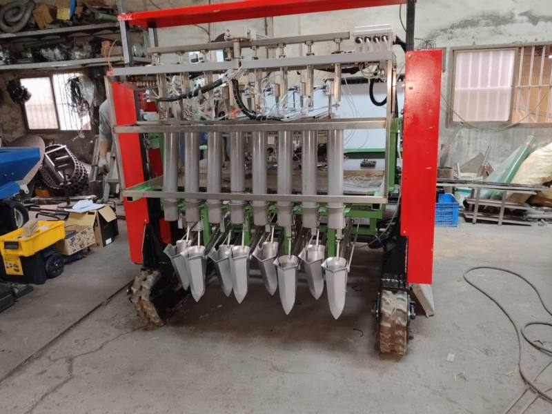 利用電動蔬菜移植機進行移植，不但提升移植效率，電動機械對設施作業人員更加友善