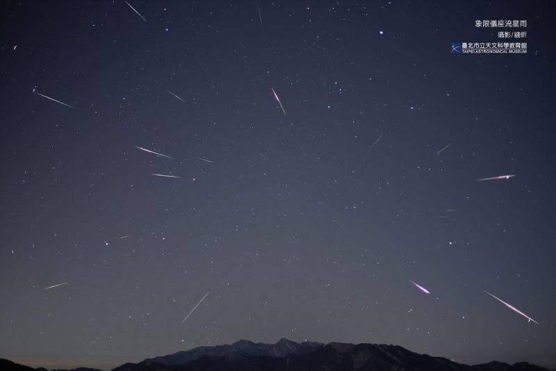 台北市立天文科學教育館2日表示，象限儀座流星雨4日達極大期，為今年各項精彩天象揭開序幕；圖為2020年象限儀流星雨。（天文館提供）