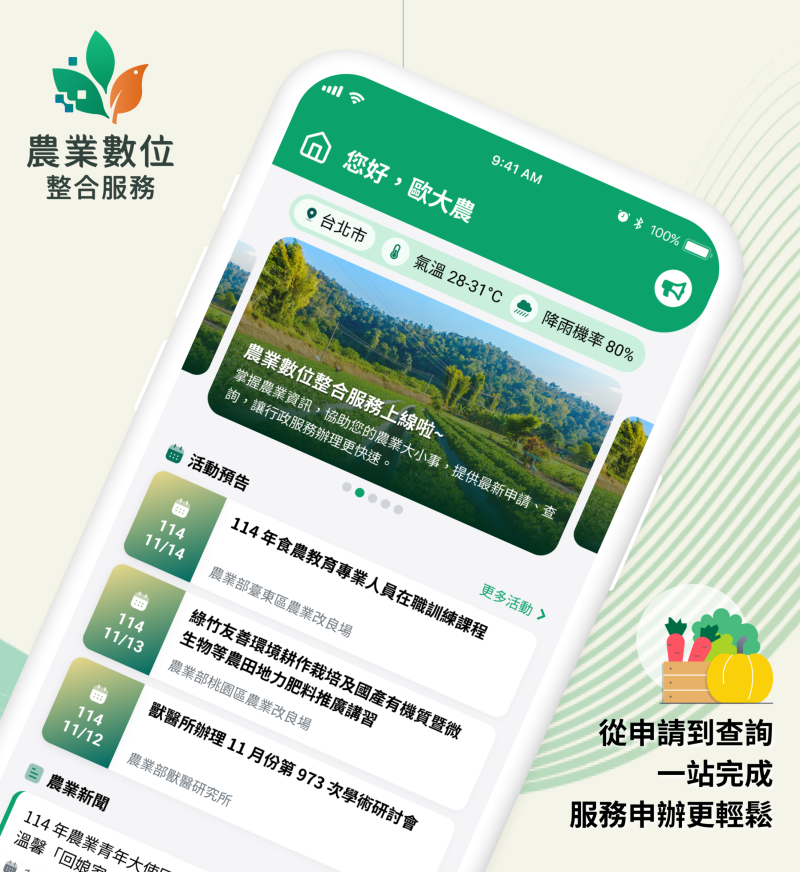 農業數位整合服務APP功能介紹