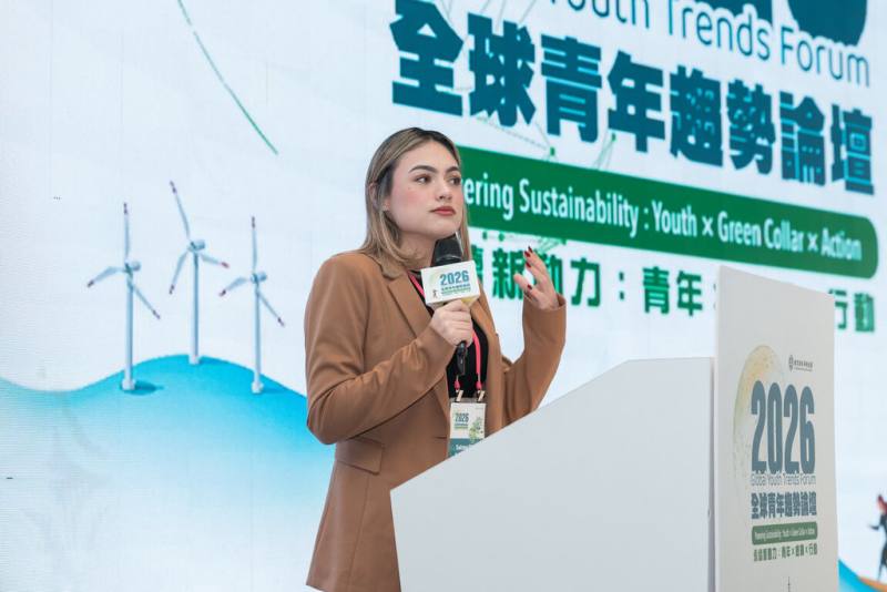 教育部3日在台北舉辦「2026全球青年趨勢論壇」，巴拉圭青年部長賈柏耶樂（Salma Agüero Caballero）（圖）致詞提及，近日中國軍事演習影響印太地區安全，身為巴拉圭的青年部長，她表達對台灣人民的堅定支持。（教育部提供）