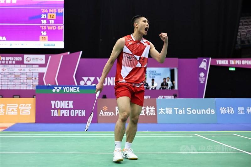 Taiwanese badminton player Chou Tien-chen. CNA file photo