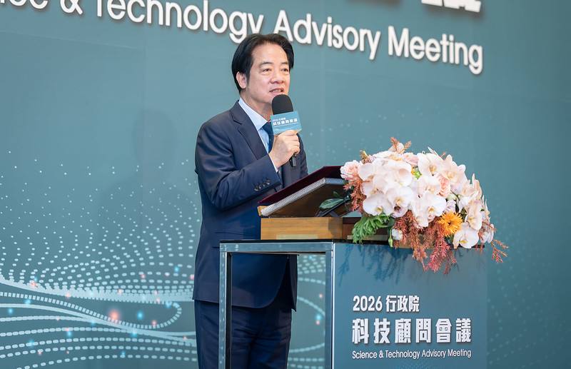 賴清德總統6日上午出席「2026行政院科技顧問會議開幕式」