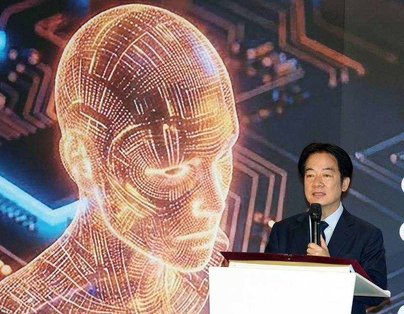 President Lai Ching-te speaks at 2026 AI talent forum in Taipei on Saturday. CNA photo Jan. 10, 2026