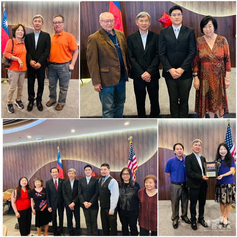 各社團依依不捨致贈紀念品，感謝黃士聰耕耘佛州