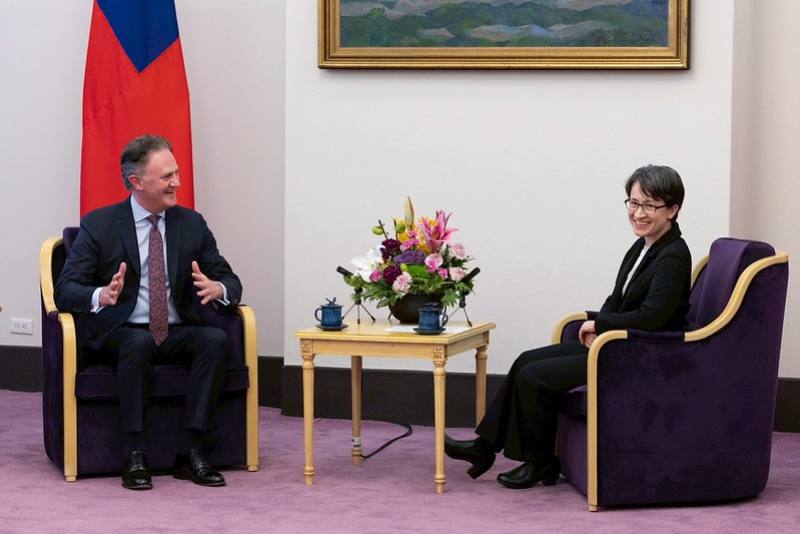 蕭美琴副總統14日下午接見美國「國際私營企業中心」（CIPE）訪問團