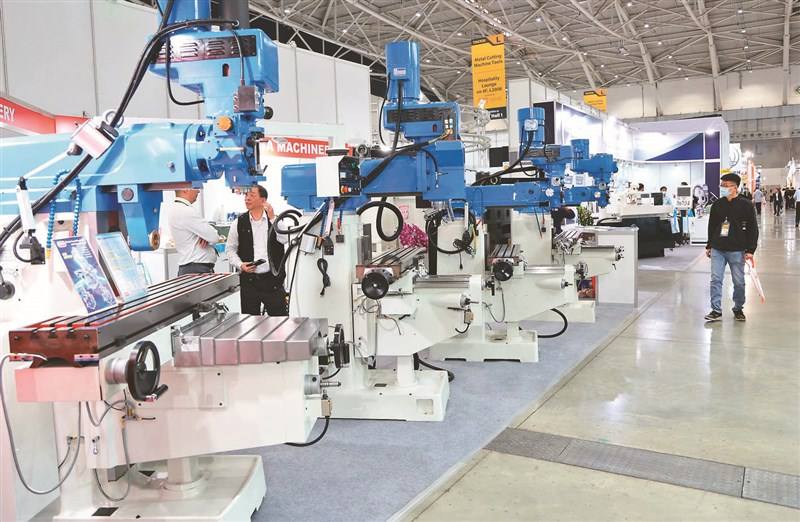 圖為台北國際工具機展。（中央社檔案照片）