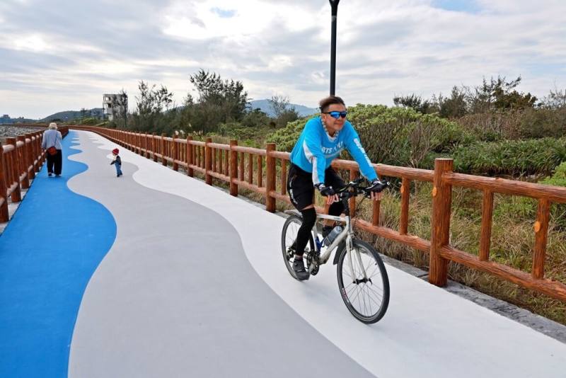 花蓮吉安濱海單車道1.6公里優化完工開放使用