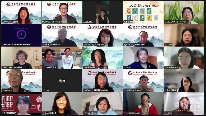 全美各地及臺灣與會嘉賓線上合影