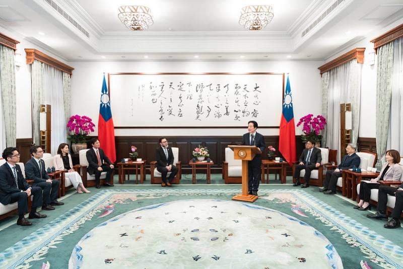 賴清德總統20日下午接見「台灣工具機暨零組件工業同業公會」
