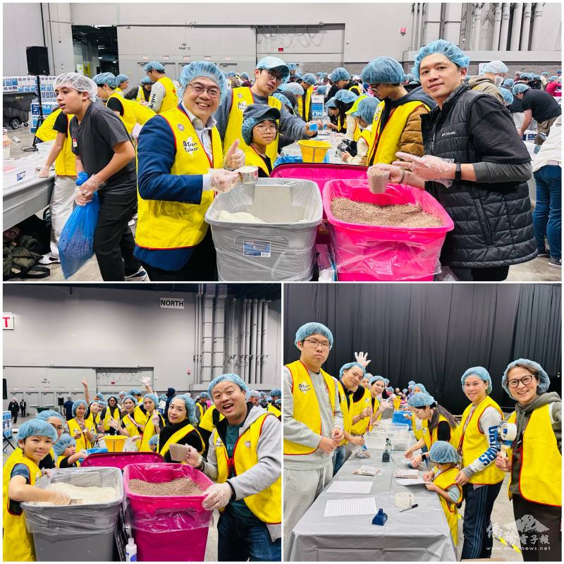 駐邁阿密辦事處處長周啟宇（上圖左）遠從邁阿密趕來帶領臺灣之友們一起行善