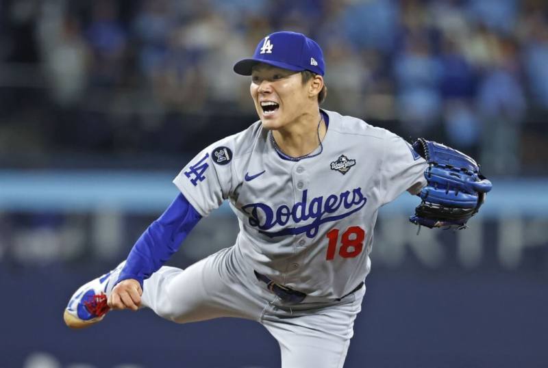 MLB洛杉磯道奇投手山本由伸確定入選第6屆世界棒球經典賽日本隊。（共同社）
