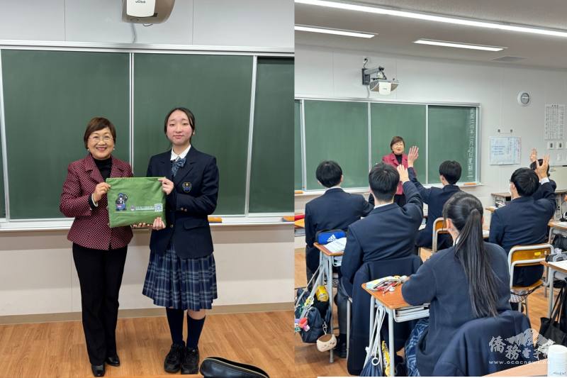 徐佳青勉勵高三學生，關心返臺升學規劃