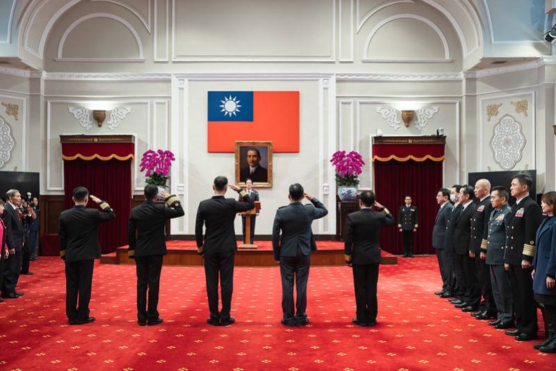 賴清德總統28日上午主持「中華民國115年2月份將官晉任授階典禮」