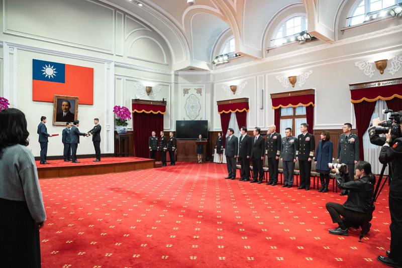 總統主持「中華民國115年2月份將官晉任授階典禮」