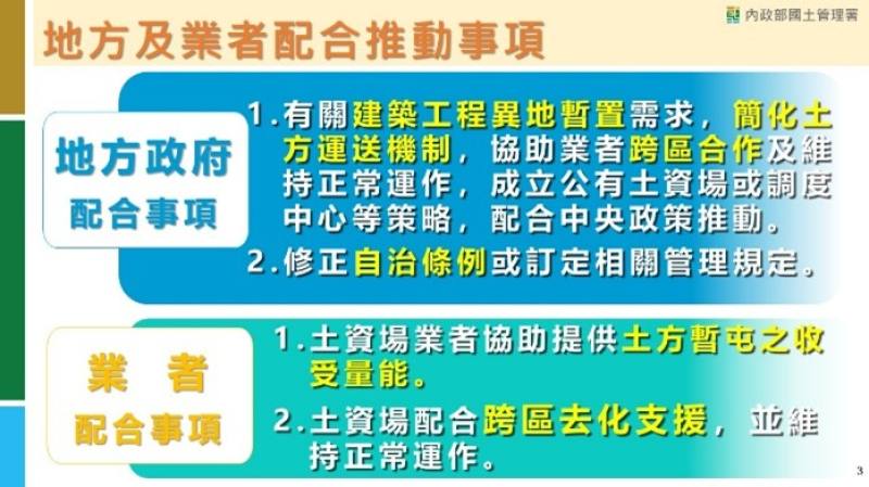 地方及業者配合推動事項