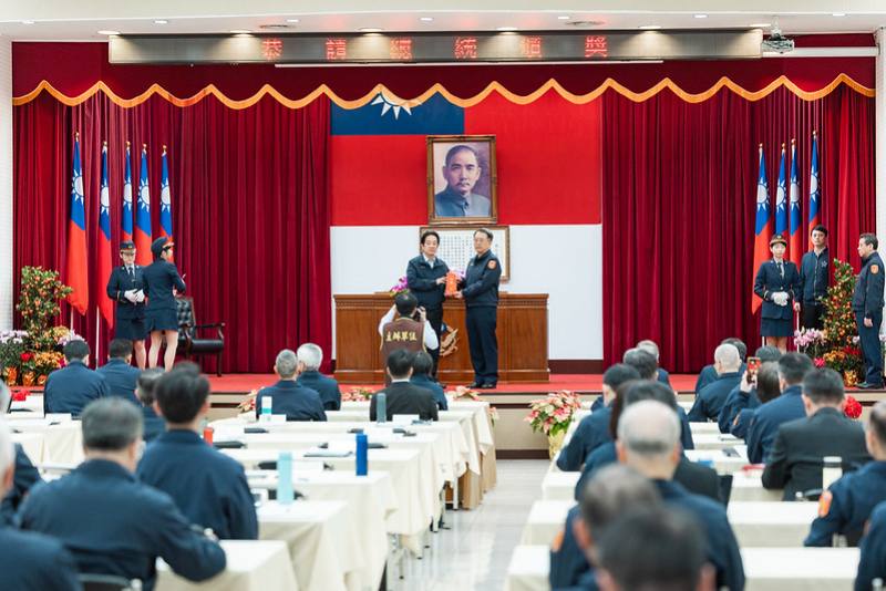 賴清德總統30日下午出席「警政署115年第1次署務會報」