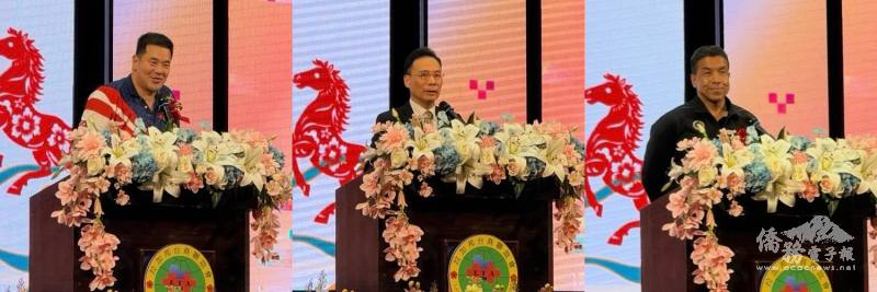 拉加邦台商聯誼會會長陳俊蓁、駐泰國代表處大使藍夏禮、曼谷市市長查察（Chadchart Sittipunt）致詞
