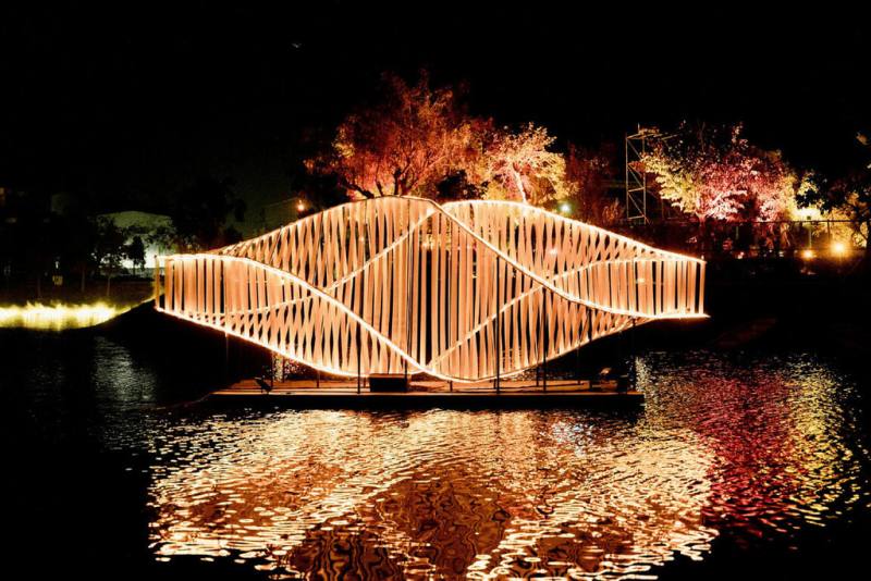 2026台南月津港燈節將於2月7日至3月8日在鹽水區月津港親水公園舉行，共展出60組作品。（台南市政府提供）