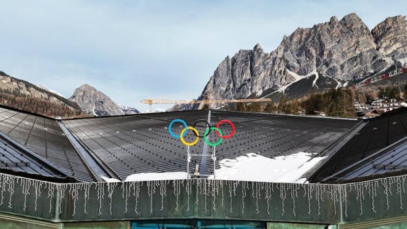 2026米蘭─柯蒂納冬奧的承辦場地柯蒂納體育場。（路透社）