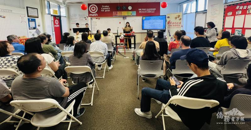 蕭蓓如全程以英文向參與者介紹英語服務營