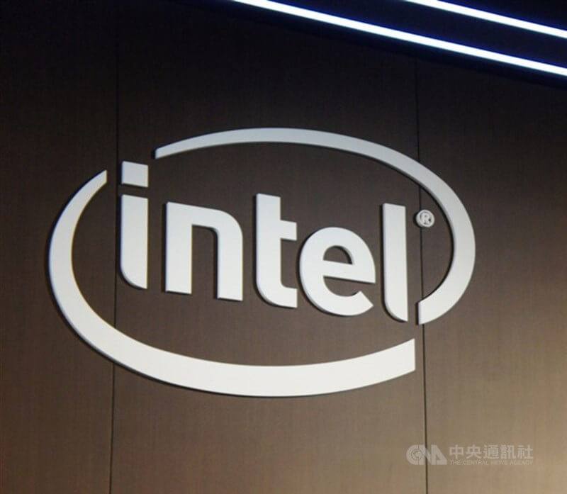 圖為英特爾（Intel）標誌。（中央社檔案照片）